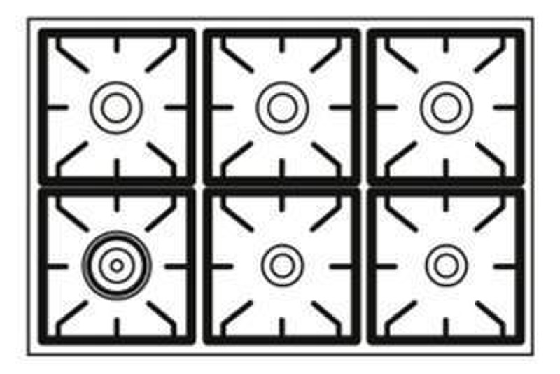 Boretti MB-96 WT Отдельностоящий Gas hob A кухонная плита