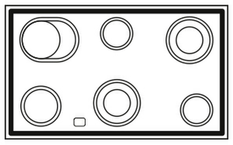 Boretti MBE-104 WT Freistehend Ceramic hob A Küchenherd