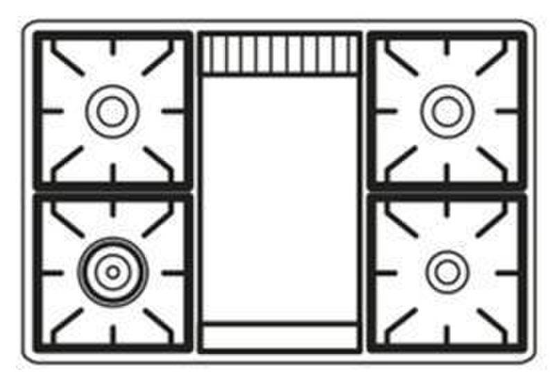 Boretti MBO-104 F WT Отдельностоящий Gas hob A кухонная плита