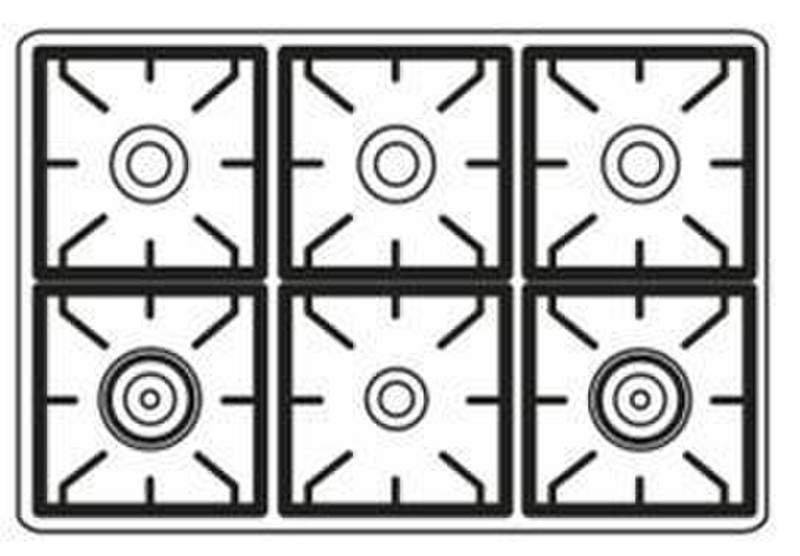 Boretti MBO-104 WT B Отдельностоящий Gas hob A кухонная плита