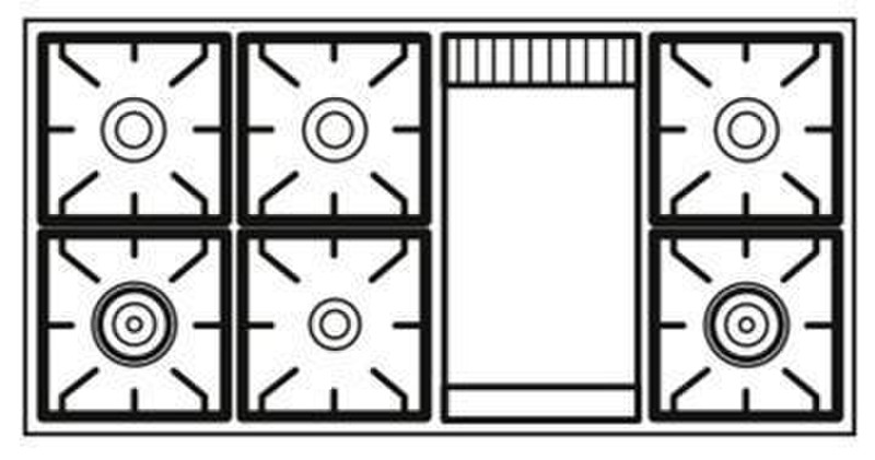 Boretti MBO-120 F WT Freestanding Gas hob A cooker