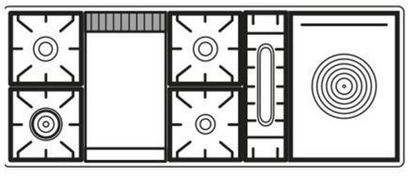 Boretti MBO-150 SF WT Freistehend Gas hob A Küchenherd