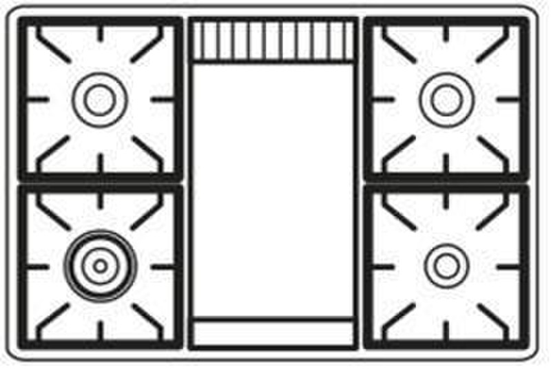 Boretti MBO-90 F WT Отдельностоящий Gas hob A кухонная плита