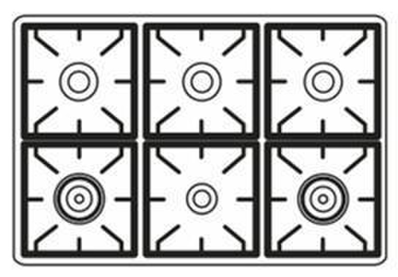 Boretti MBO-96 WT Freistehend Gas hob A Küchenherd