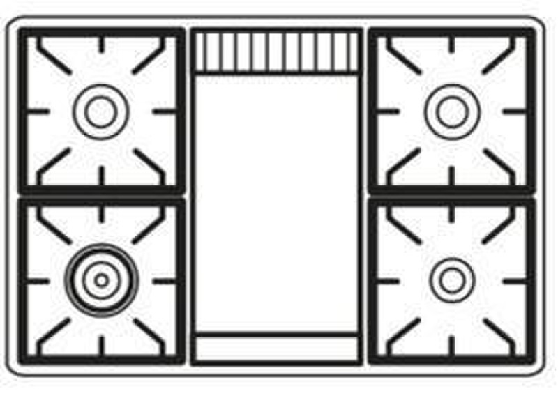 Boretti MBR-104 F WT Отдельностоящий Gas hob A кухонная плита