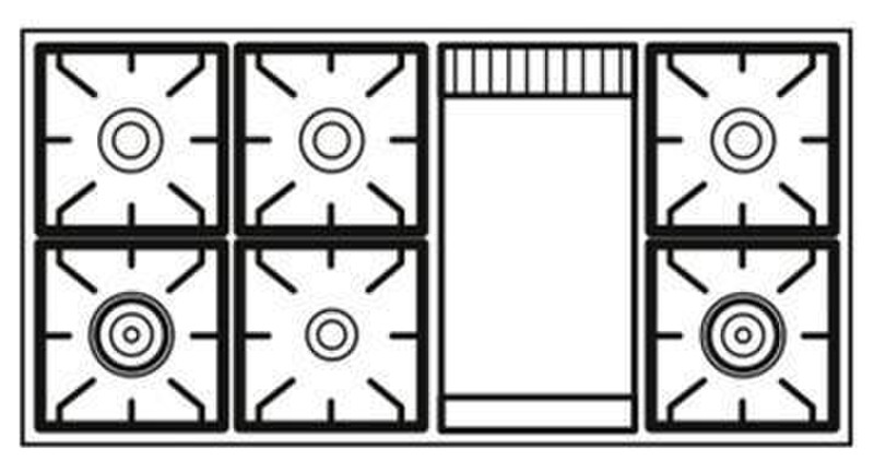 Boretti MBR-120 F WT Freistehend Gas hob A Küchenherd