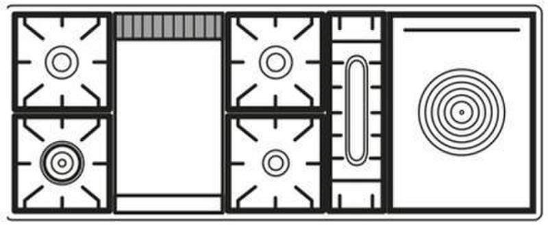 Boretti MBR-150 SF WT Отдельностоящий Gas hob A кухонная плита