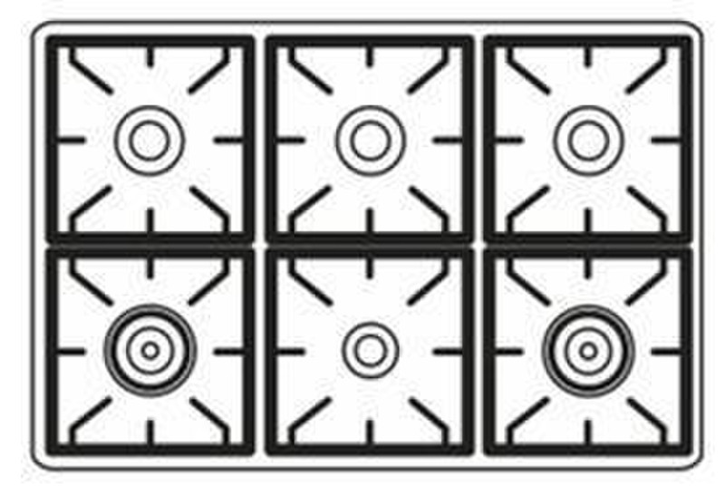 Boretti MBR-96 WT Отдельностоящий Gas hob A кухонная плита