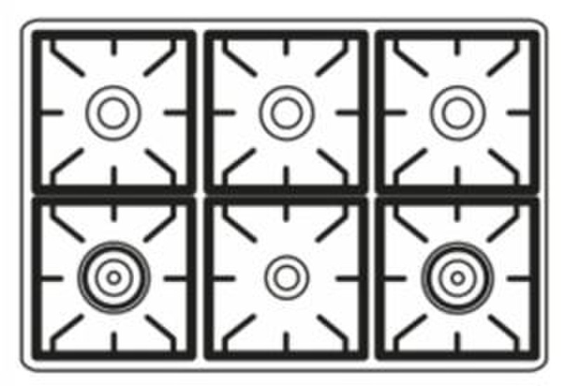 Boretti MC-104 AN Freistehend Gas hob A Küchenherd