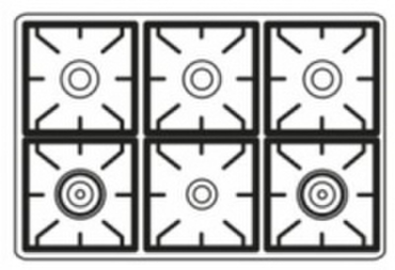 Boretti MC-104 BL Freistehend Gas hob A Küchenherd