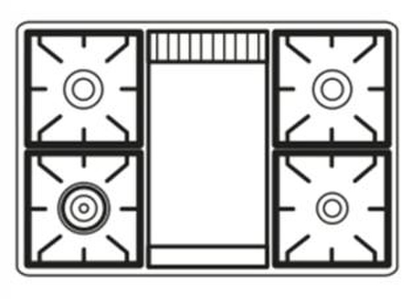 Boretti MC-104 F BL Freestanding Gas hob A cooker