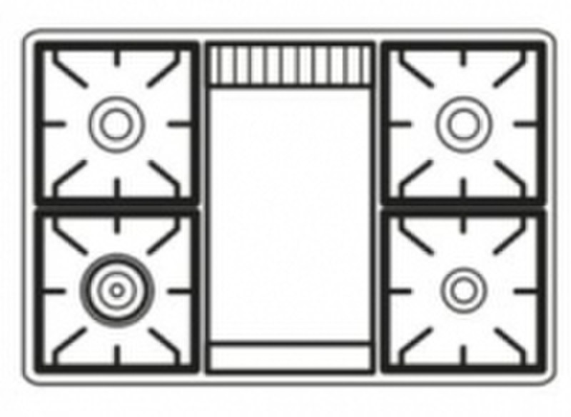 Boretti MC-104 F BL B Freistehend Gas hob A Küchenherd