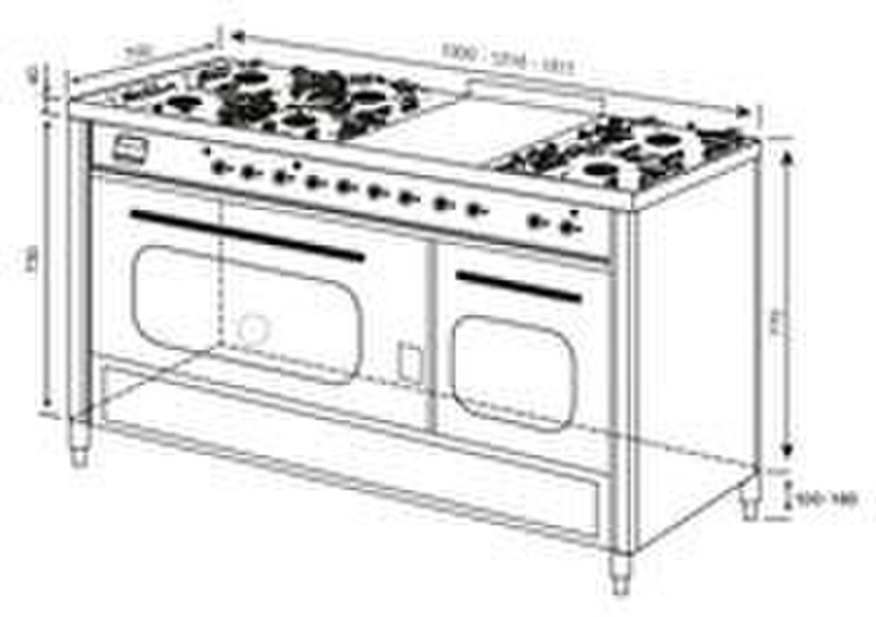 Boretti MC-104 S BL Freistehend Gas hob A Küchenherd