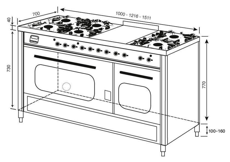 Boretti MC-104 S RB Freestanding Gas hob A cooker