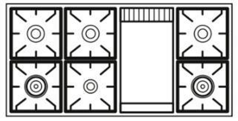 Boretti MC-120 F AN Freestanding Gas hob A cooker