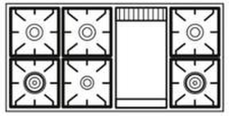 Boretti MC-120 F AN B Freestanding Gas hob A cooker