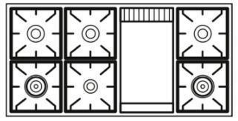 Boretti MC-120 F BL Freistehend Gas hob A Küchenherd