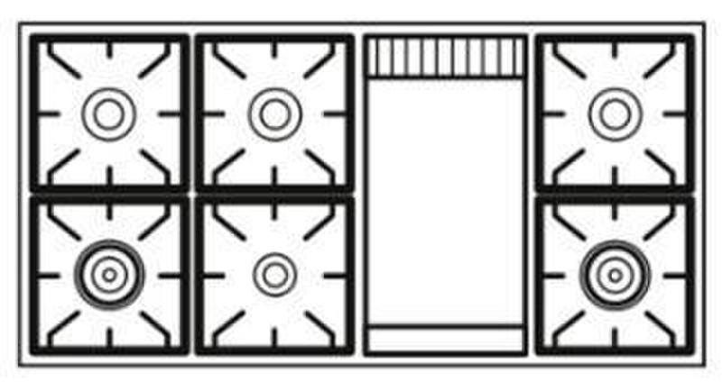 Boretti MC-1207 F AN Отдельностоящий Gas hob A кухонная плита