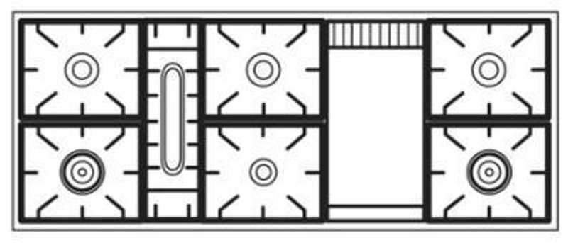 Boretti MC-150 F AN Freestanding Gas hob A cooker