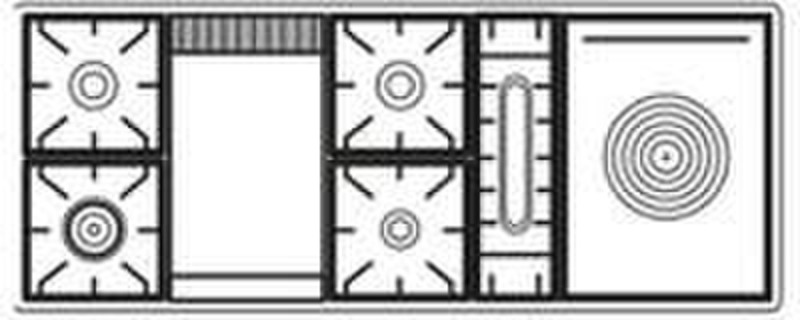 Boretti MC-150 SF BL Freestanding Gas hob A cooker