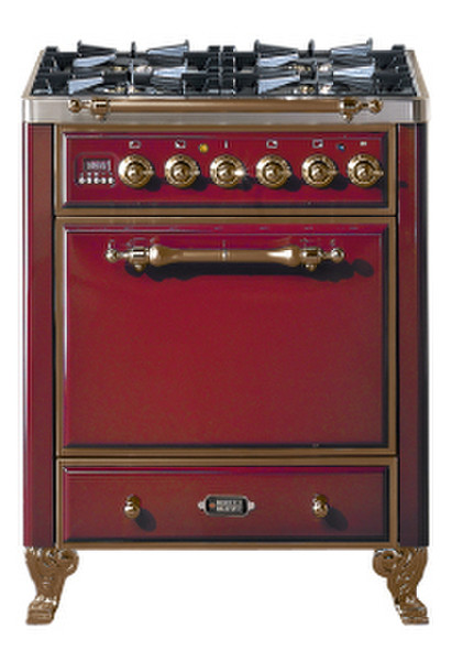 Boretti MC-70 RB G/B Freestanding Gas hob A Red cooker