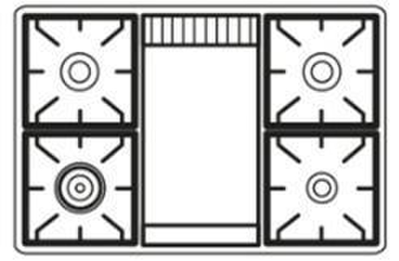 Boretti MC-90 F AN Freestanding Gas hob A cooker