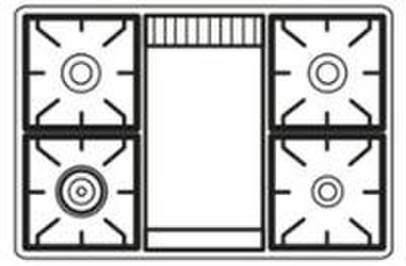 Boretti MC-90 F BL Freestanding Gas hob A cooker