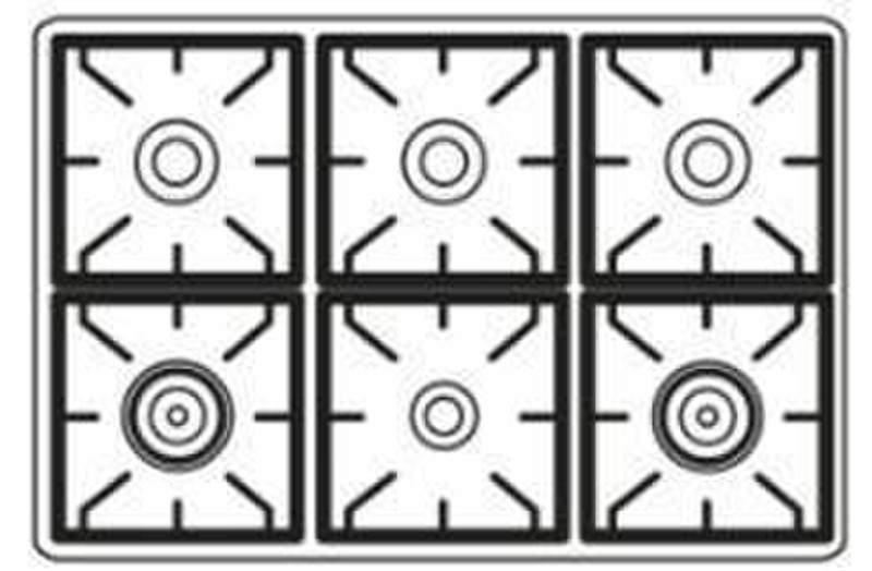 Boretti MC-96 GR Freestanding Gas hob A cooker