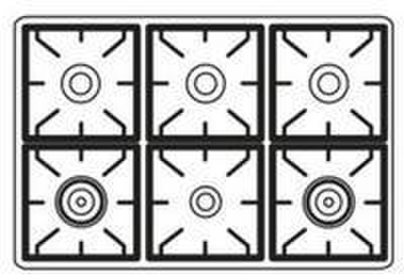 Boretti MCO-104 AN B Freestanding Gas hob A cooker