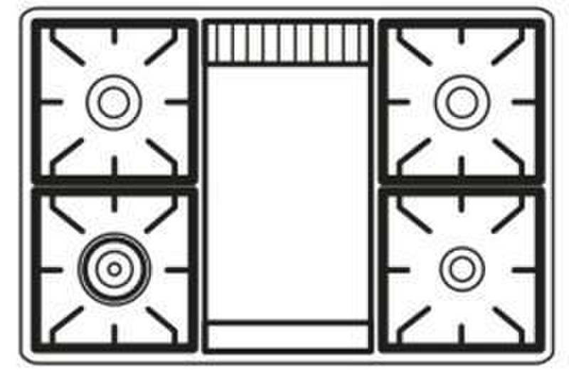 Boretti MCO-104 F AN Freestanding Gas hob A cooker