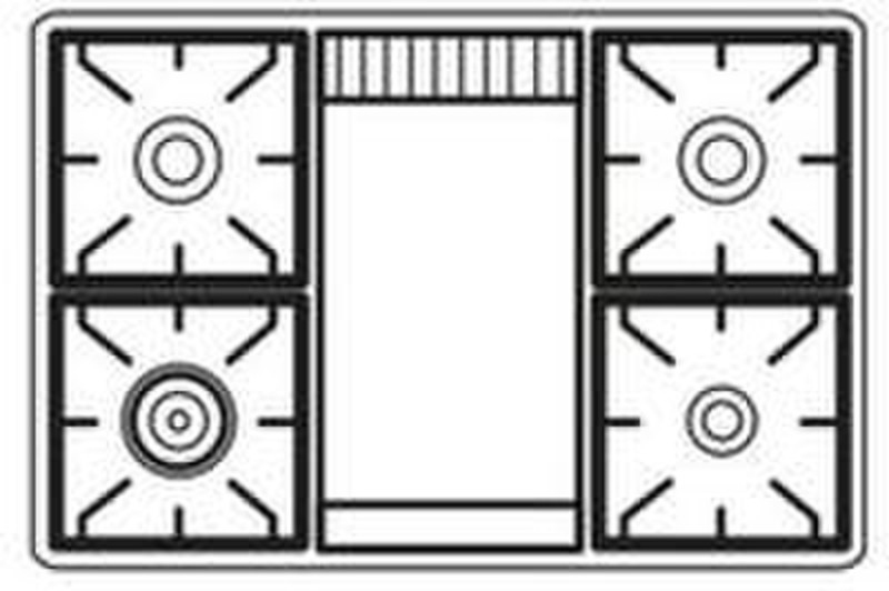 Boretti MCO-104 F BL Freestanding Gas hob A cooker