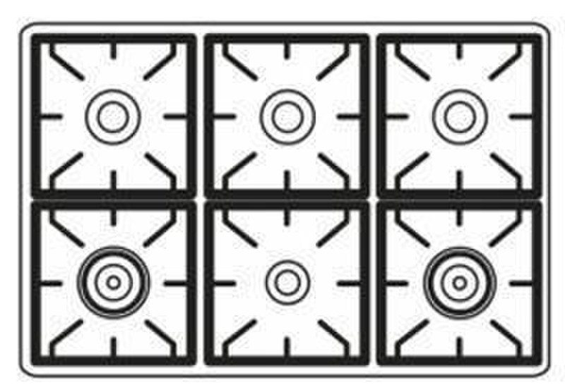 Boretti MCO-104 GR G/B Отдельностоящий Gas hob A кухонная плита