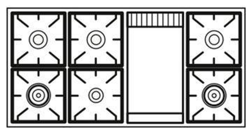 Boretti MCO-120 F AN Freistehend Gas hob A Küchenherd