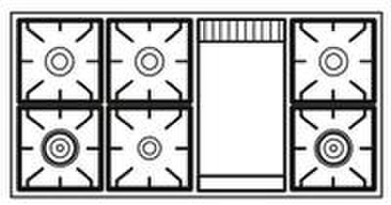 Boretti MCO-120 F AN B Freestanding Gas hob A cooker