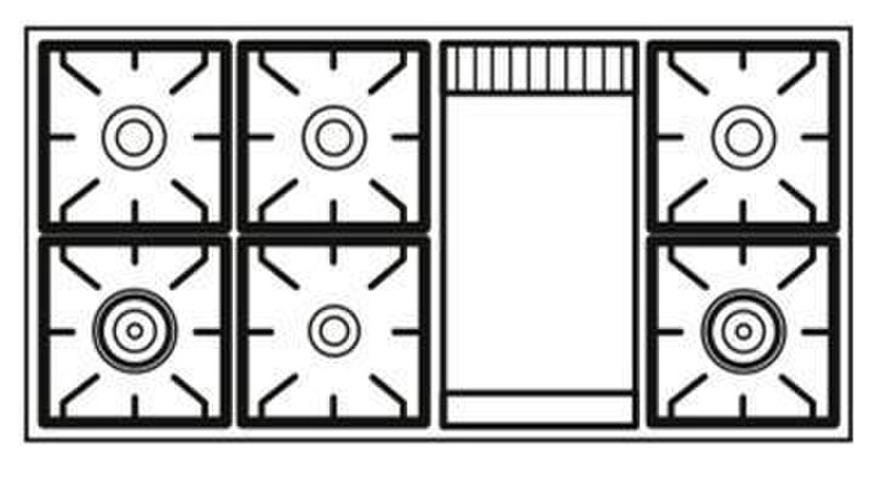 Boretti MCO-1207 F AN Freistehend Gas hob A Küchenherd