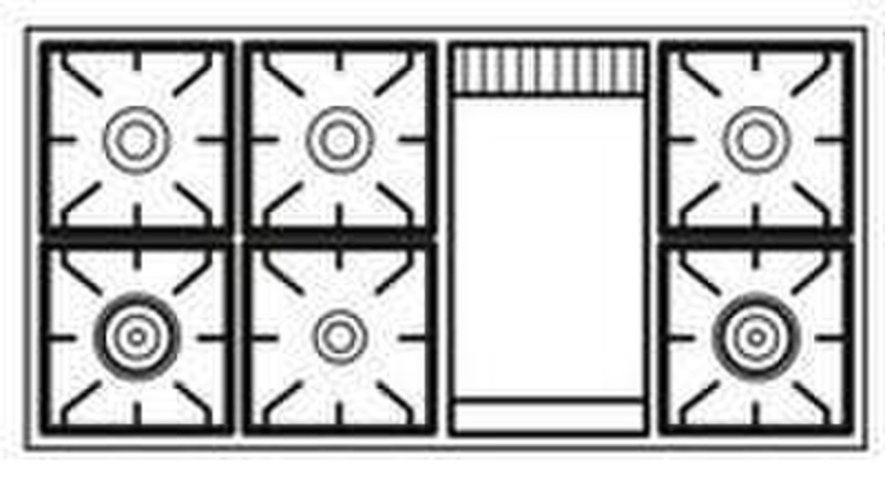 Boretti MCO-1207 F AN B Freestanding Gas hob A cooker