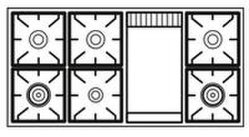 Boretti MCO-1207 F BL Freestanding Gas hob A cooker