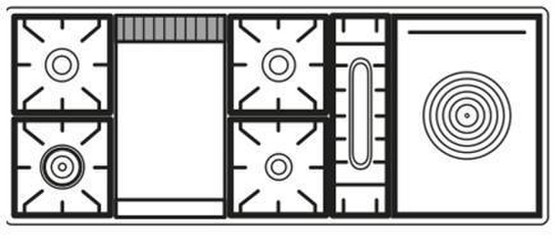 Boretti MCO-150 SF AN Freistehend Gas hob A Küchenherd