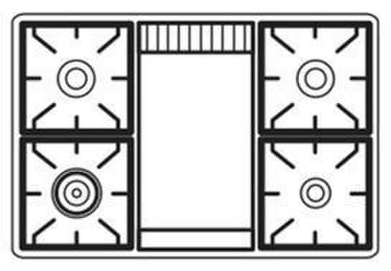 Boretti MCO-90 F AN Freistehend Gas hob A Küchenherd