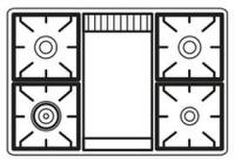 Boretti MCO-90 F AN B Freestanding Gas hob A cooker