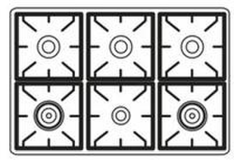 Boretti MCO-96 WT B Freistehend Gas hob A Küchenherd