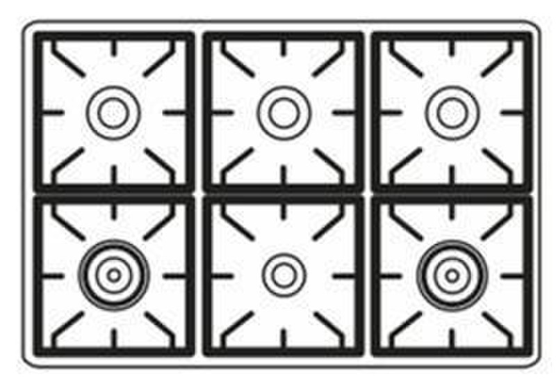 Boretti MCR-104 AN Freestanding Gas hob A cooker