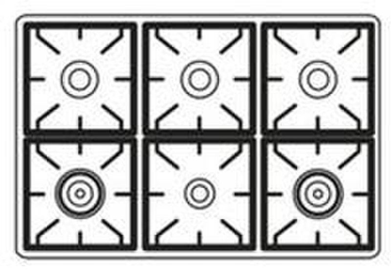 Boretti MCR-104 AN B Freestanding Gas hob A cooker