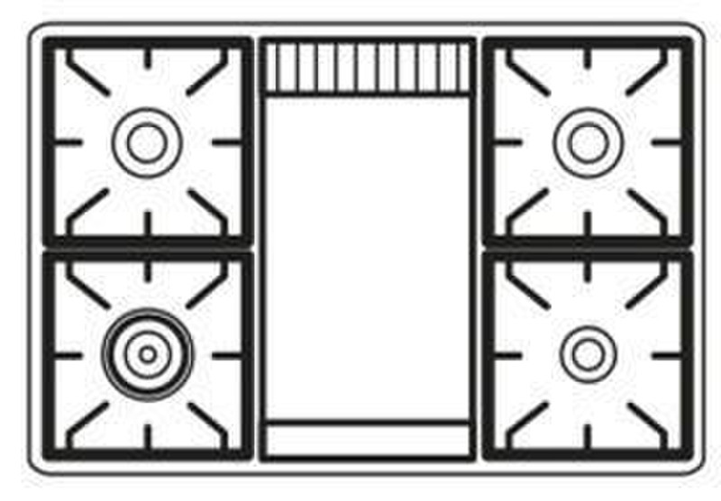 Boretti MCR-104 F AN Freestanding Gas hob A cooker