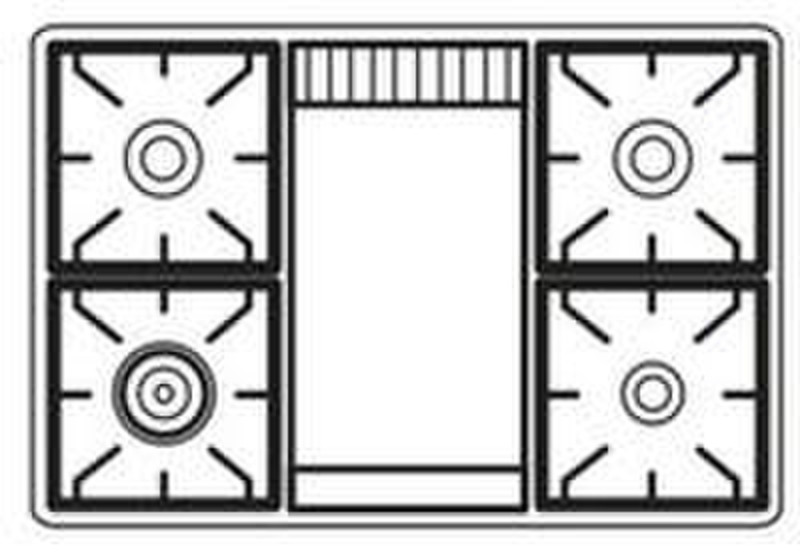 Boretti MCR-104 F GR Freestanding Gas hob A cooker