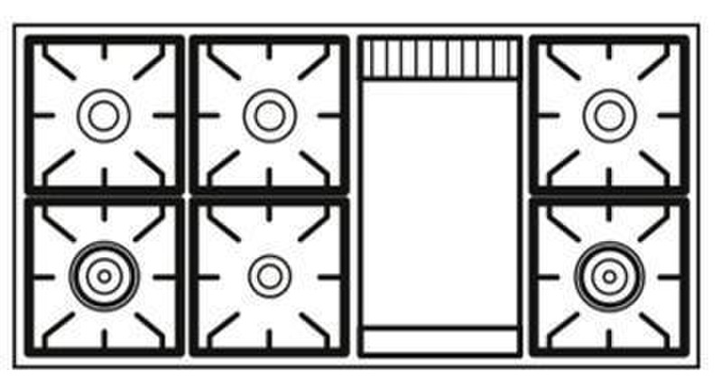 Boretti MCR-120 F AN Freestanding Gas hob A cooker