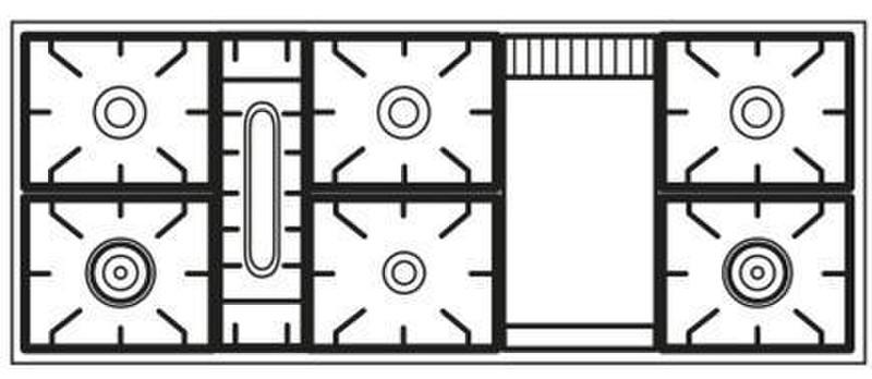 Boretti MCR-150 F AN Freistehend Gas hob A Küchenherd