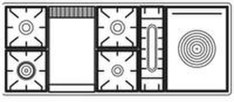 Boretti MCR-150 SF AN Freistehend Gas hob A Küchenherd