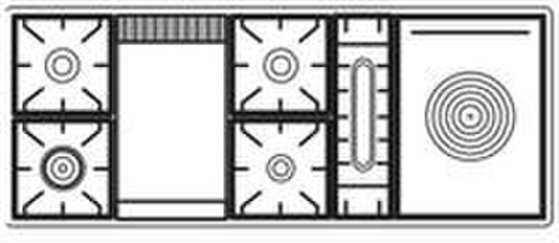 Boretti MCR-150 SF AN B Freestanding Gas hob A cooker