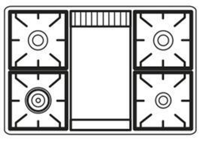 Boretti MCR-90 F AN Freestanding Gas hob A cooker